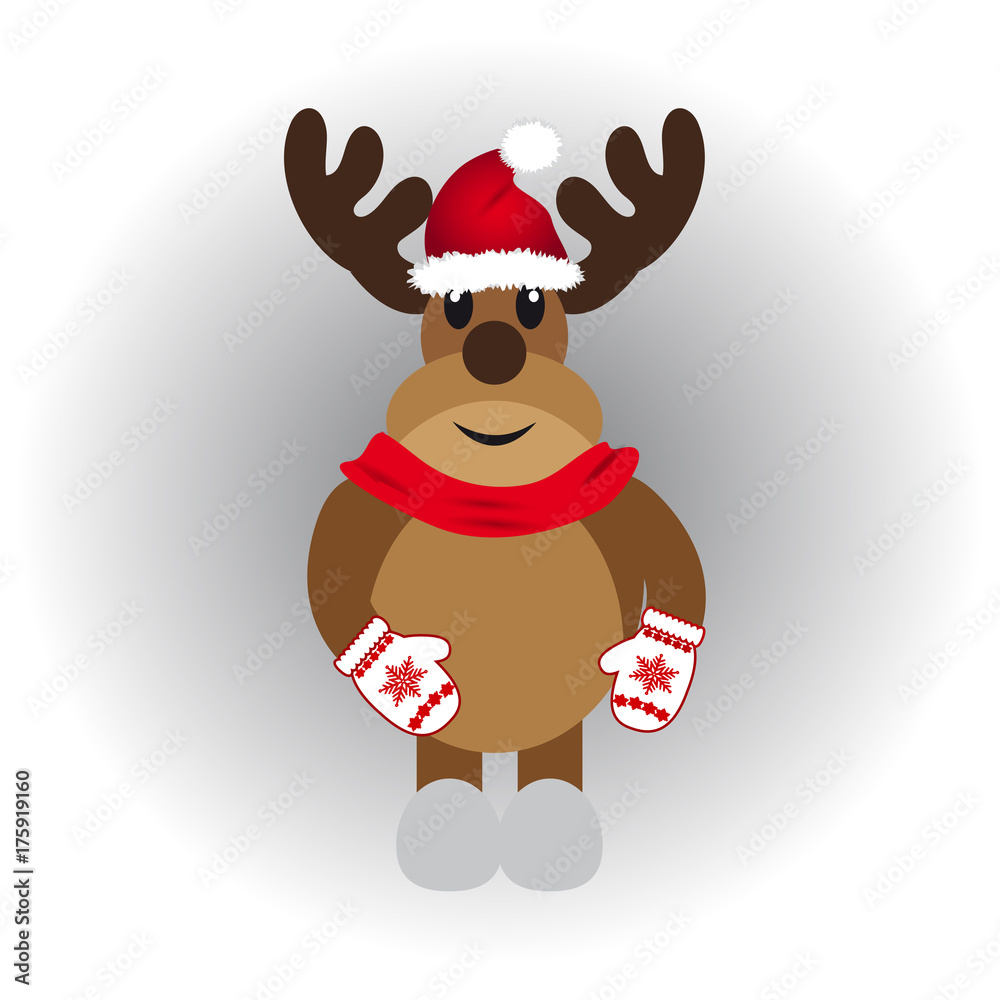Fototapeta premium Funny Christmas reindeer