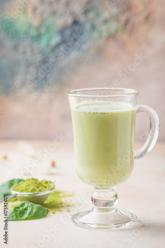 Green tea matcha latte