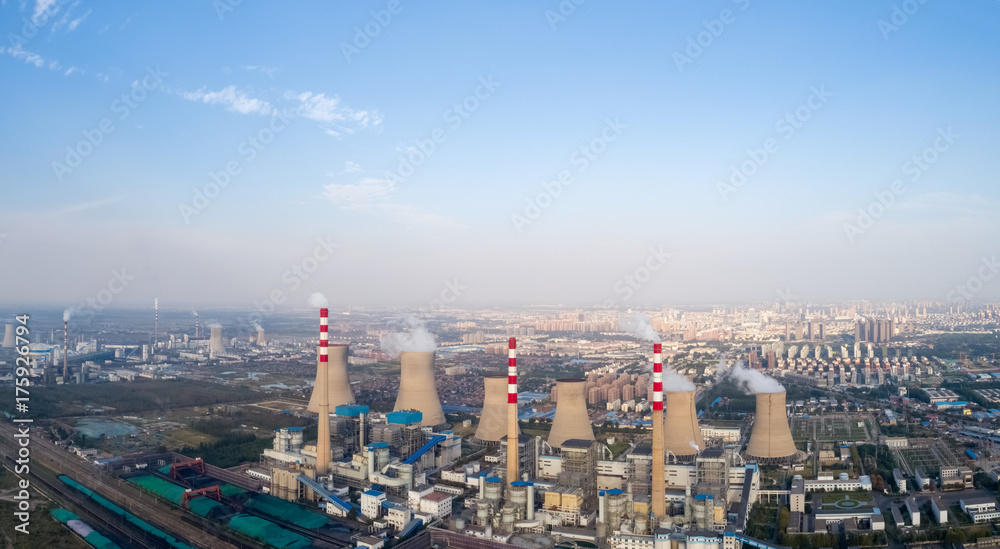 panoramic view of thermal power plant