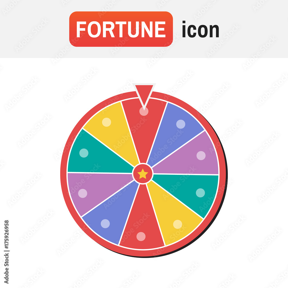 Wheel fortune spin. Wheel of fortune vector illustration