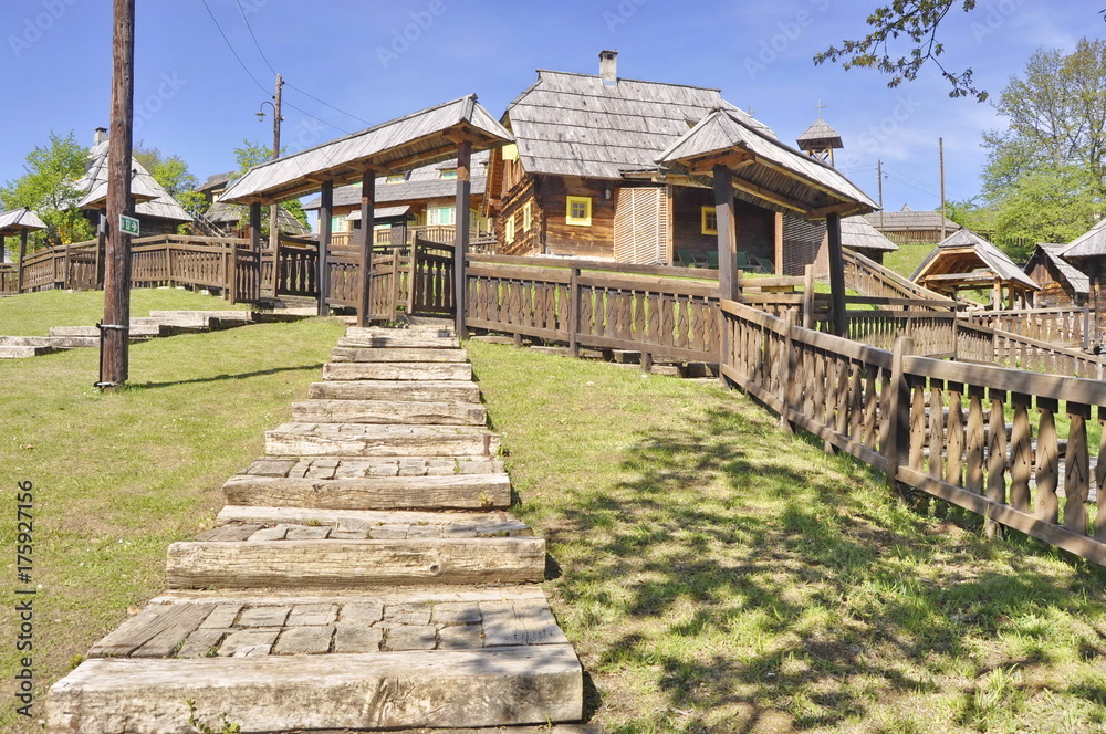 Country Wooden House in Ethno Village Mecavnik in Serbia