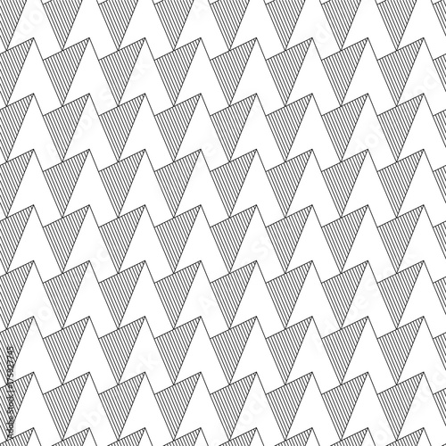 Vector seamless pattern - linear pyramid background