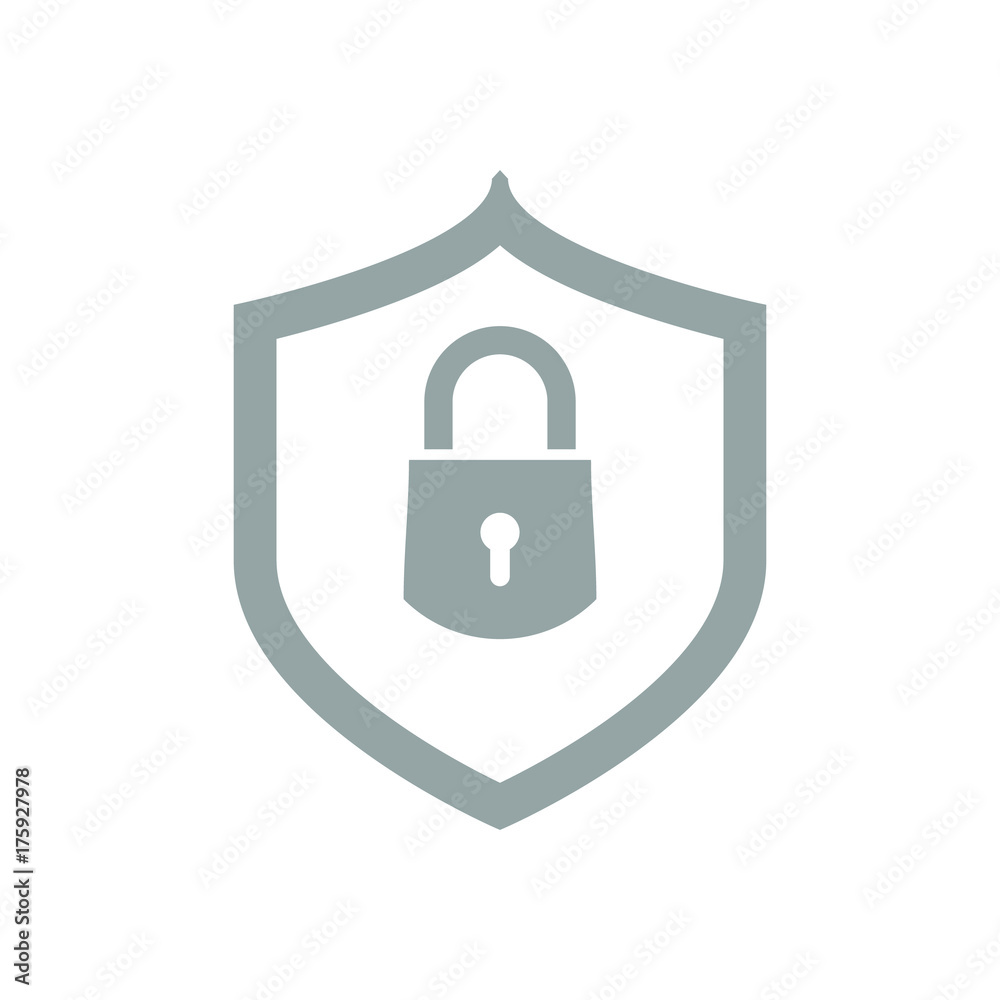 Security lock and shield icon. Vector Illustration Security lock and shield icon. Vector Illustration