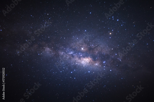 Fototapeta Naklejka Na Ścianę i Meble -  Milky way galaxy with stars and space dust in the universe at Phu Hin Rong Kla National Park in Phitsanulok, Thailand