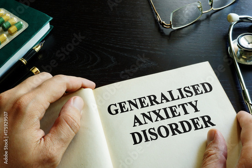 Book about Generalised anxiety disorder (GAD). photo