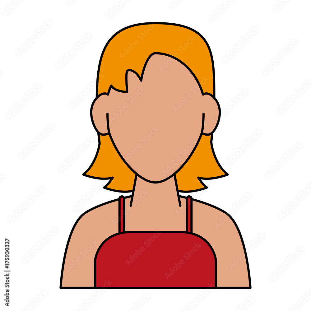 woman with short hair avatar portrait icon image vector illustration design 