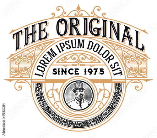 Vintage Logo with Victorian details