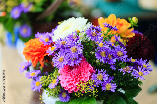 Bouquet of autumn flowers photo