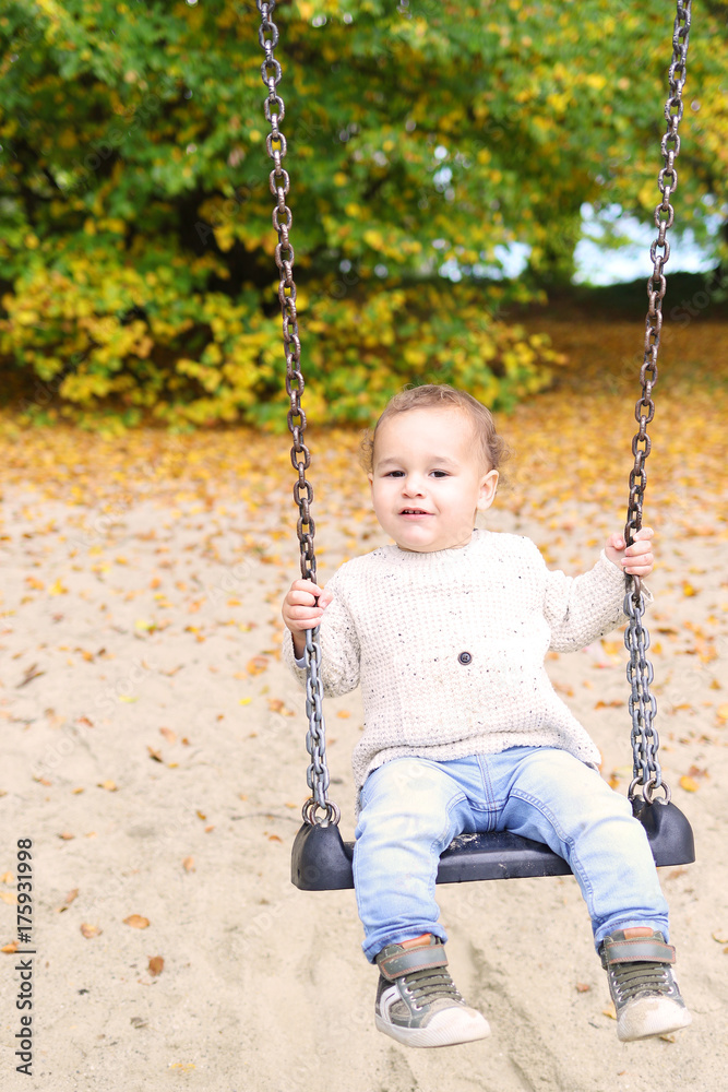 Happy child on the playground