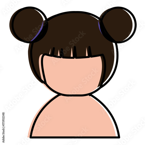 little japanese doll shirtless kawaii character