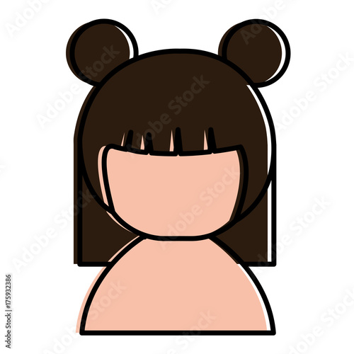 little japanese doll shirtless kawaii character