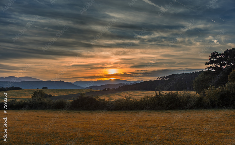 colorful sunset landscape 