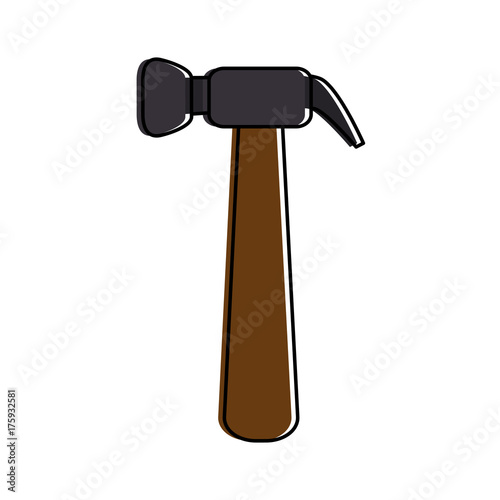 hammer tool icon image vector illustration design 