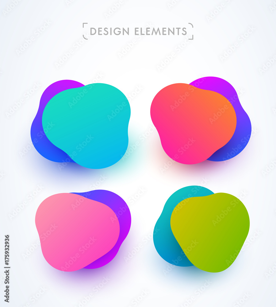 Modern abstract bubbles collection. Design and logo elements Modern abstract bubbles collection. Design and logo elements