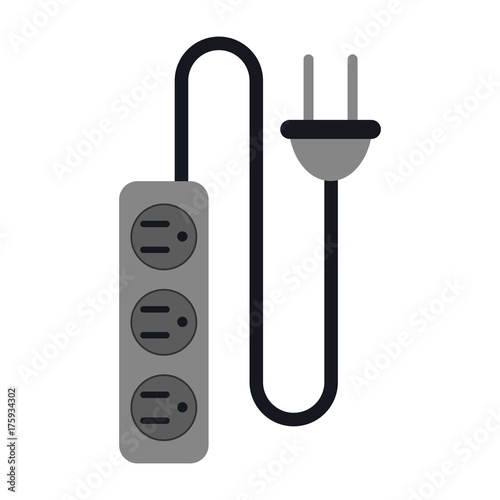 multiple outlets with plug icon image vector illustration design 