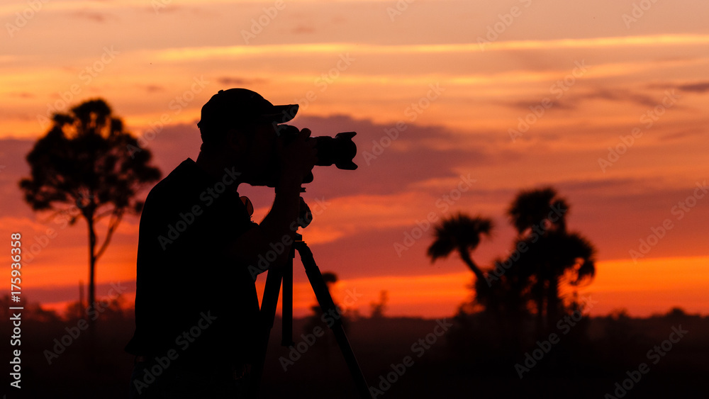 Photographer Silhouette at Sunset