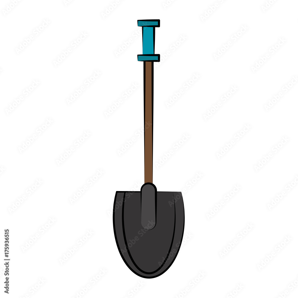 Naklejka premium shovel tool icon image vector illustration design