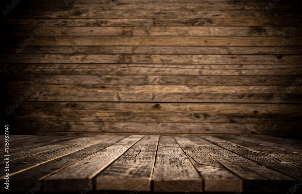 Fototapeta premium Pusty stół drewniany tło