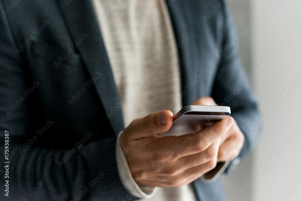 Typing on smart phone Typing on smart phone