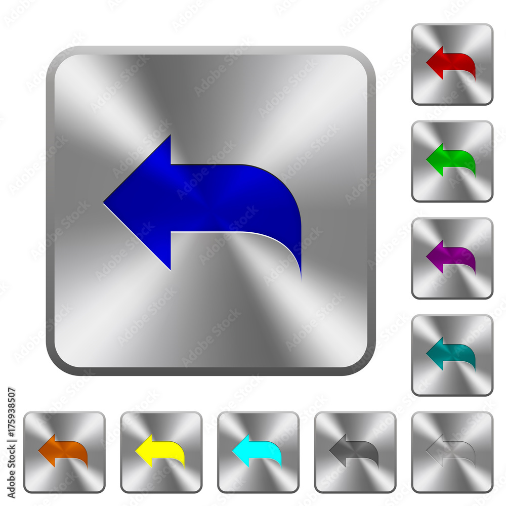 Reply to mail rounded square steel buttons Reply to mail rounded square steel buttons
