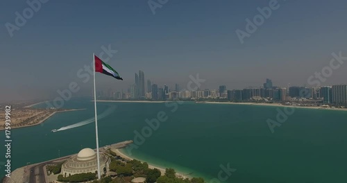 Abu Dhabi UAE flag still