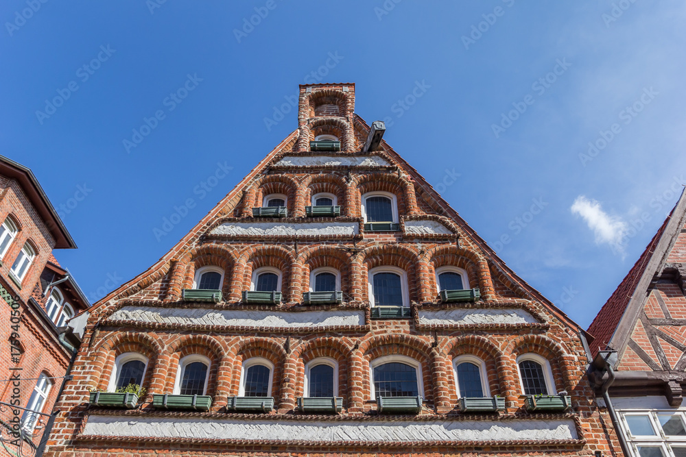Facade of a historic house in Luneburg