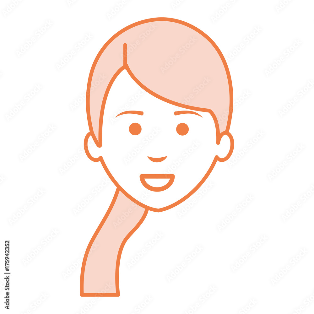 beautiful woman head avatar character
