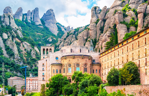 Santa Maria de Montserrat abbey, Catalonia Spain photo