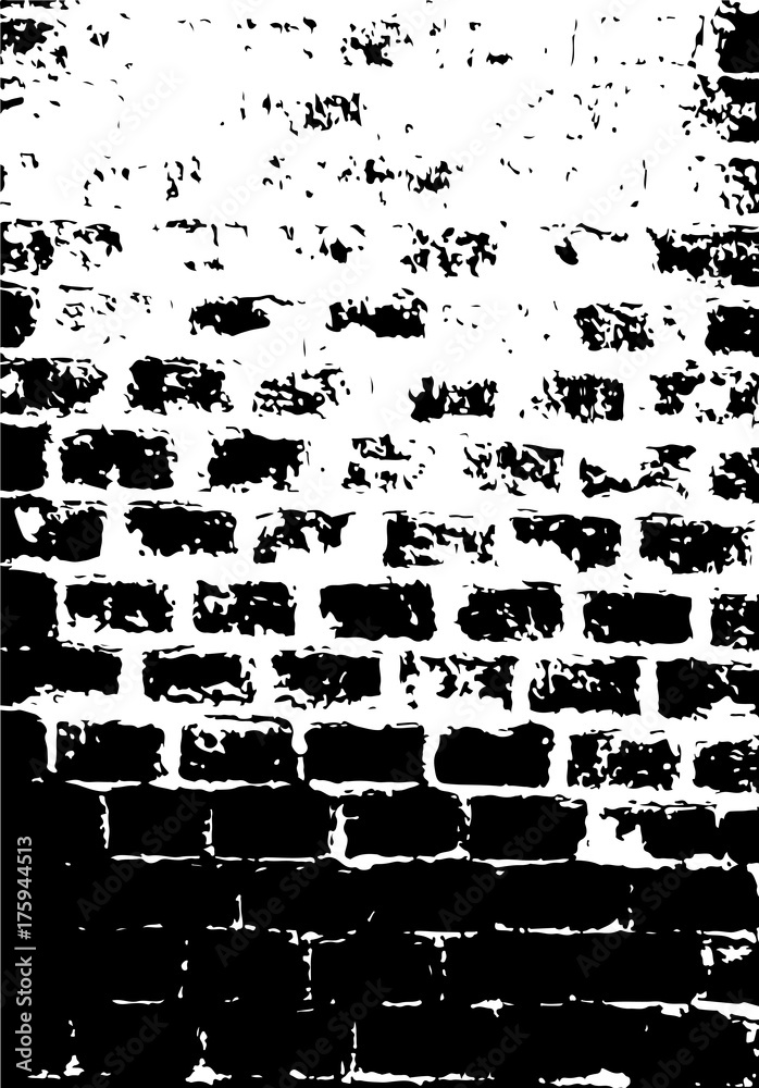 Grunge texture of old brick wall. Distressed overlay illustration ...