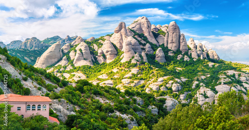 Mountains in Montserrat, Catalonia Spain photo