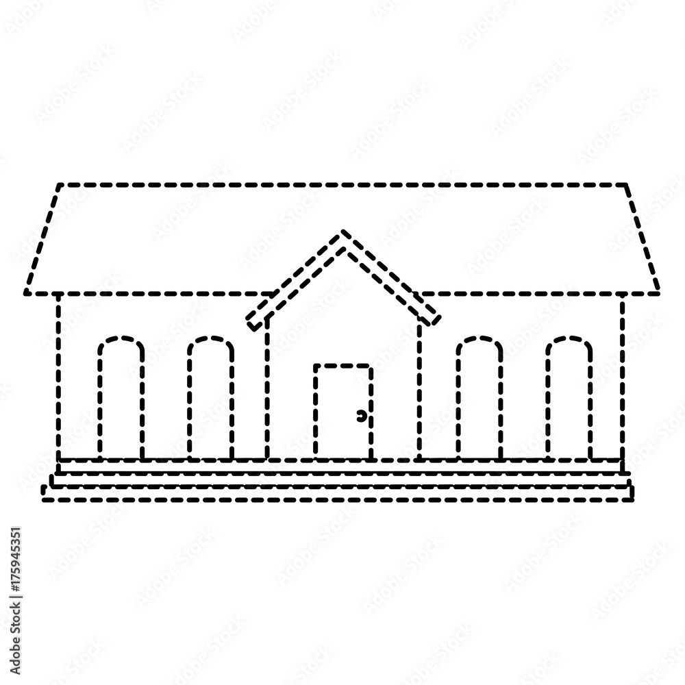 beautiful house building isolated icon