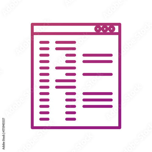 web page interface programming code concept