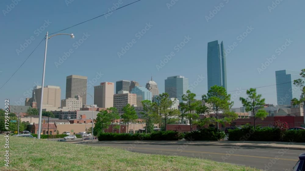 Oklahoma City Skyline Moving Left Daytime. shot moves left on the Oklahoma City skyline in the background during a summer day
Oklahoma City Skyline Moving Left Daytime. shot moves left on the Oklahoma City skyline in the background during a summer day