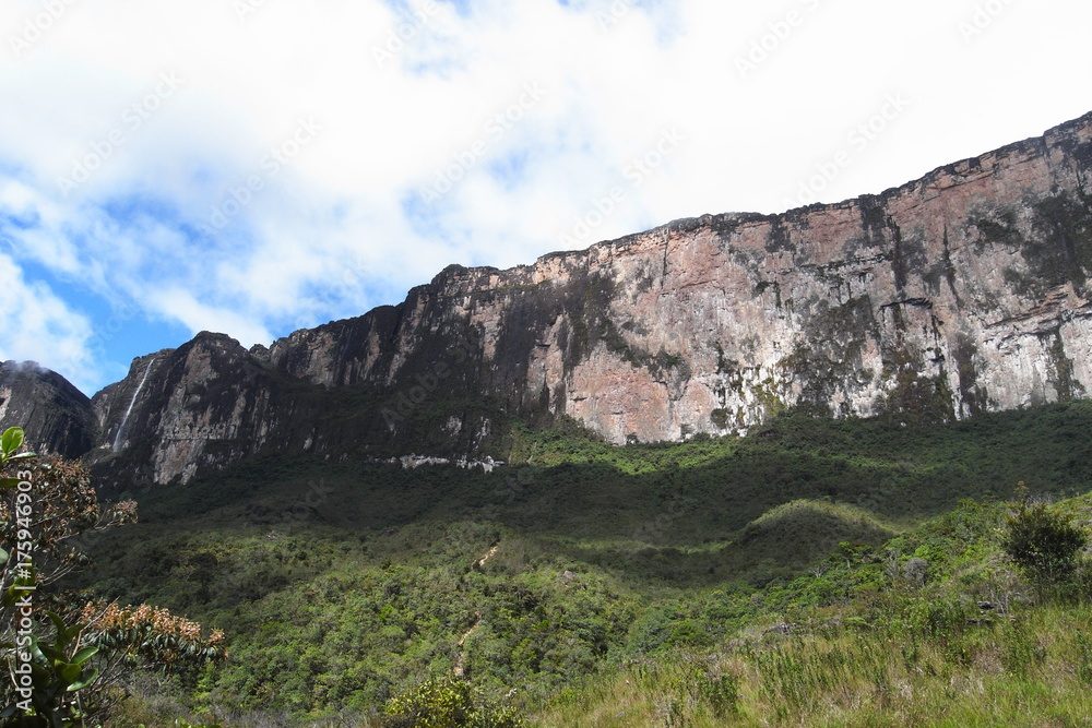 The sheer cliff of Mount Roraima, Guiana Shield, Venezuela