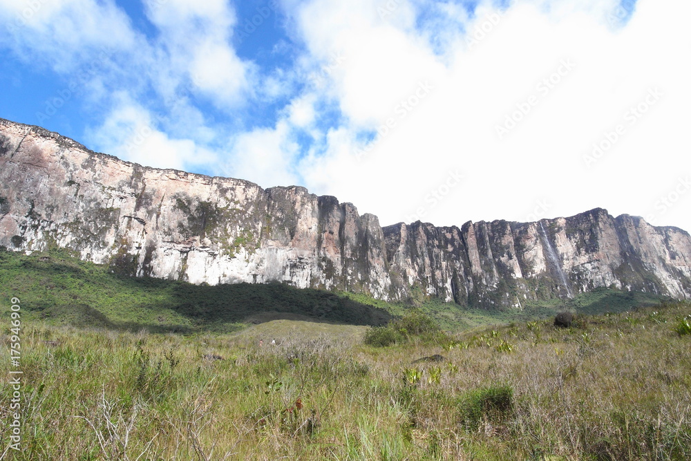 The sheer cliff of Mount Roraima, Guiana Shield, Venezuela
