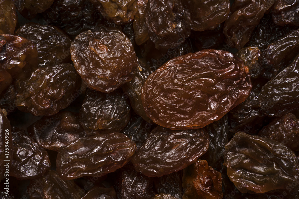 Close up shot of different raisins Close up shot of different raisins