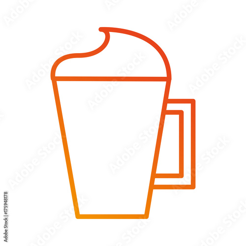 cup of capuccino or coffee with cream