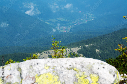 The view from the top of the mountain photo