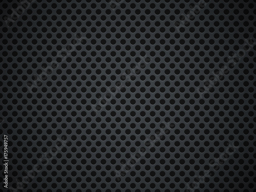 Holed perforated dark grill
