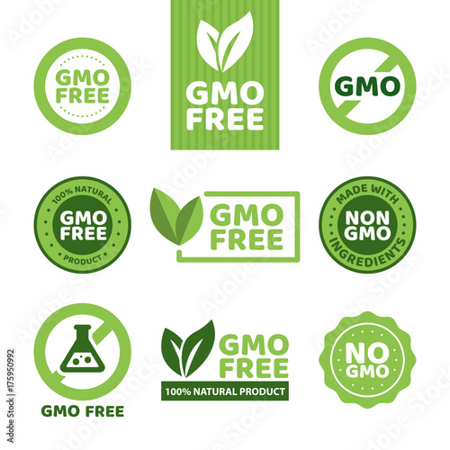 GMO free emblems photo