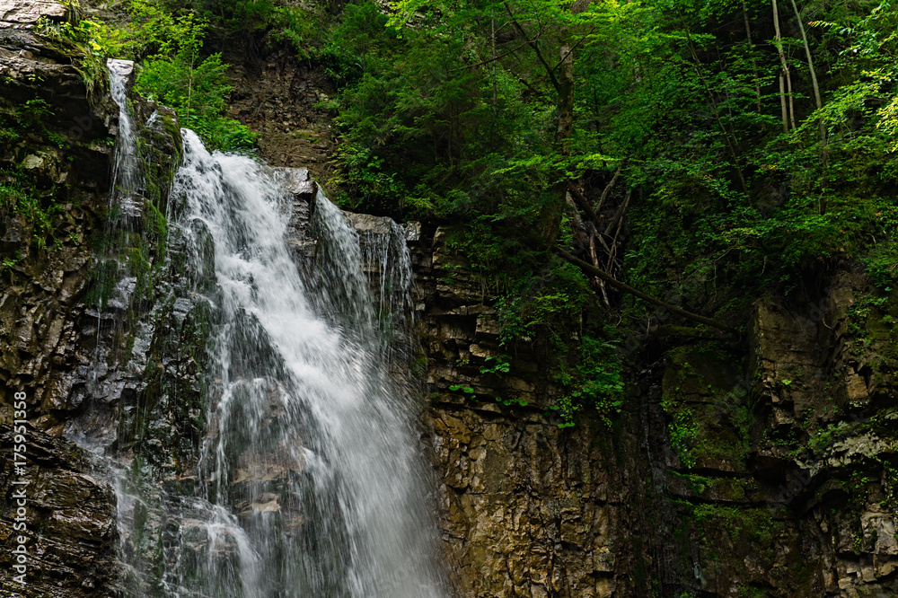waterfall Zhenetskyi Huk Ukrainian Carpathians waterfall Zhenetskyi Huk Ukrainian Carpathians