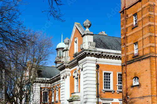Canvas Print Traditional antique city building in Dublin Ireland