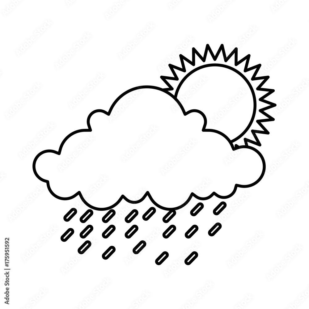 cloud weather with sun and rain cloud weather with sun and rain