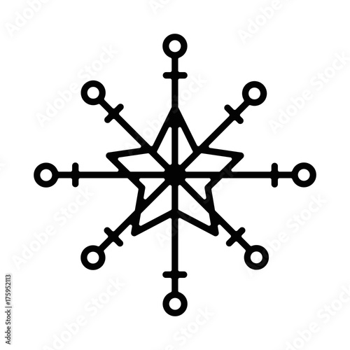 snowflake winter isolated icon