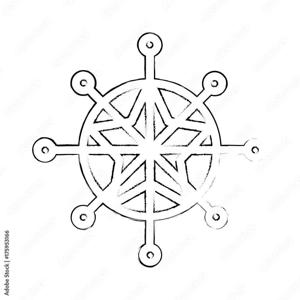 Fototapeta premium snowflake winter isolated icon