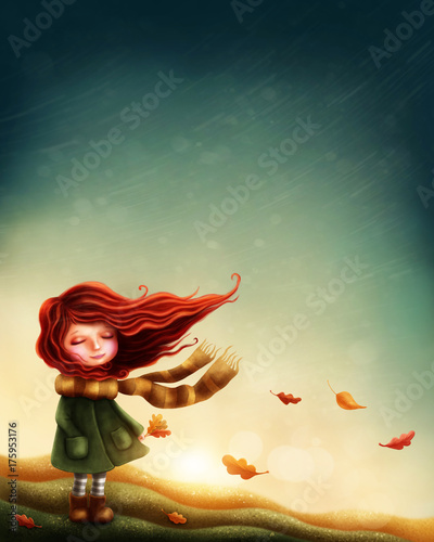 Fototapeta Little fairy girl