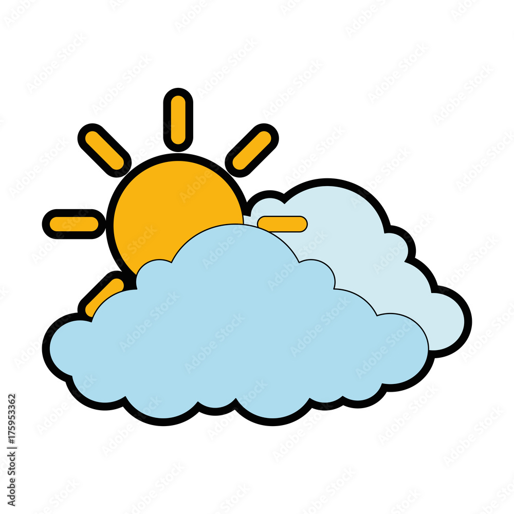 Fototapeta premium cloud weather with sun