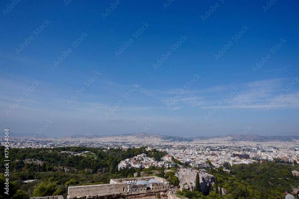 Obraz premium View of Athens from the Acropolis