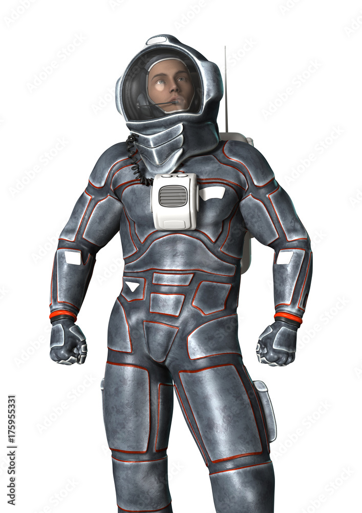 3D Rendering Astronaut on White 3D Rendering Astronaut on White