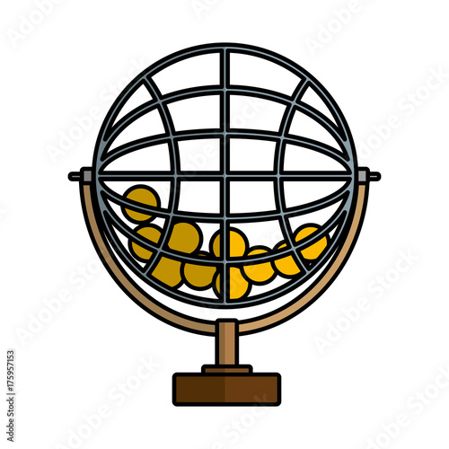 lottery wheel icon over white background vector illustration
